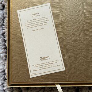 Caspari Platinum Lizard Guest Book Gold Wedding Guest Registry